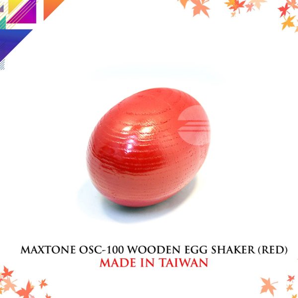 MAXTONE OSC-100 Wooden Egg Shaker (Red) - Image 2