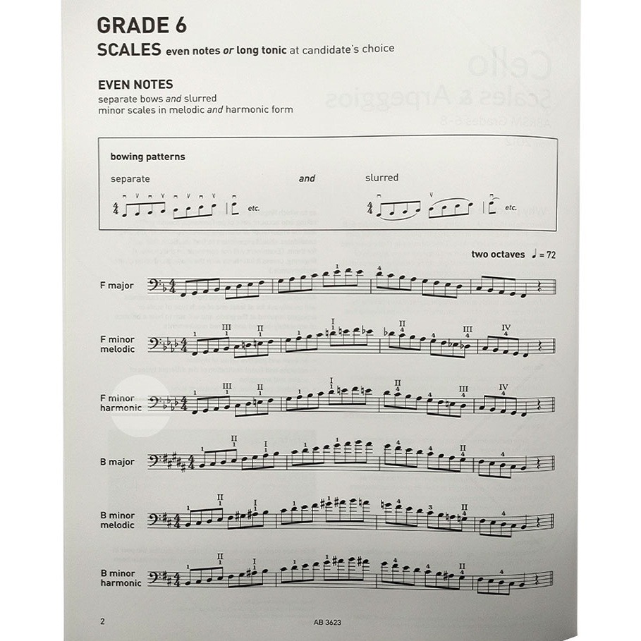 ABRSM Cello Scales & Arpeggios ~ Grade 6-8 – Euphony Musical