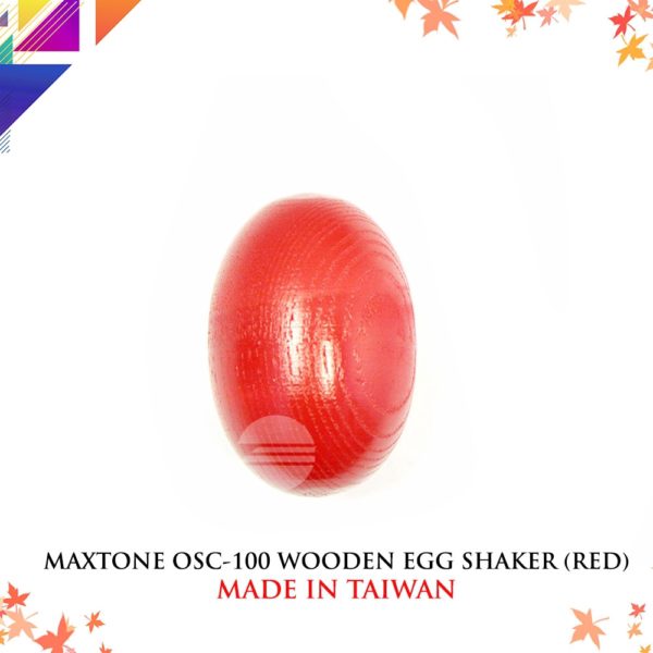 MAXTONE OSC-100 Wooden Egg Shaker (Red) - Image 3