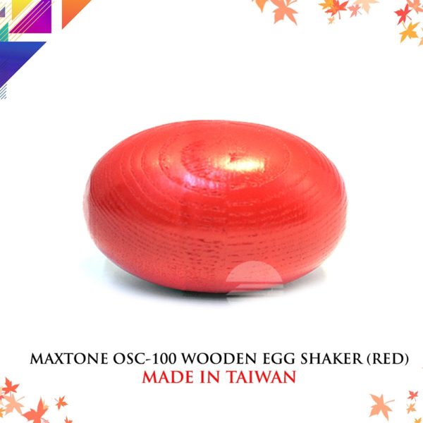 MAXTONE OSC-100 Wooden Egg Shaker (Red)