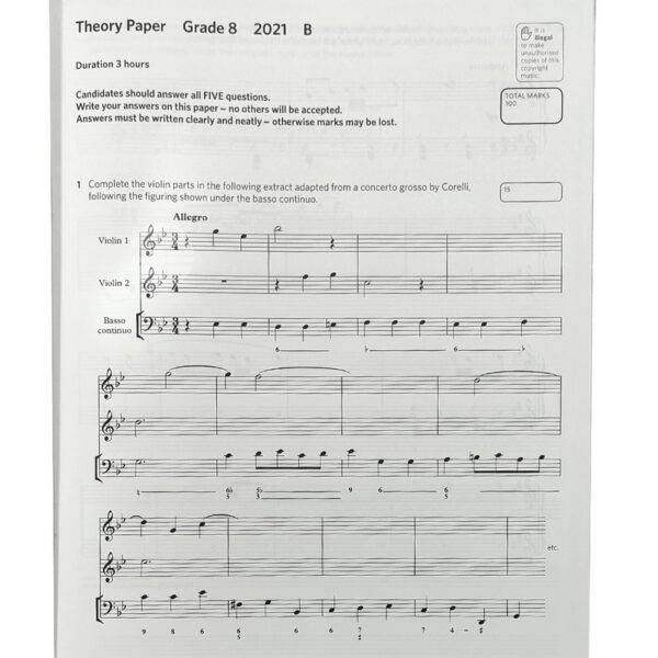 ABRSM Music Theory Practice Papers 2021 Grade 8 + Model Answers ...