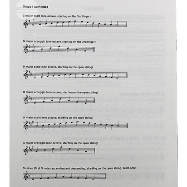 TRINITY Violin Scales, Arpeggios & Studies ~ Initial - Grade 8 - Image 3